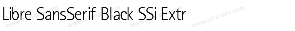 Libre SansSerif Black SSi Extra Bold字体转换